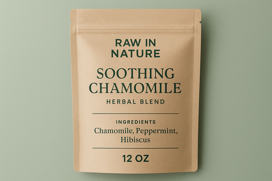 take off the flowers off the package, add the ingredients Chamomile, Peppermint, Hibiscus